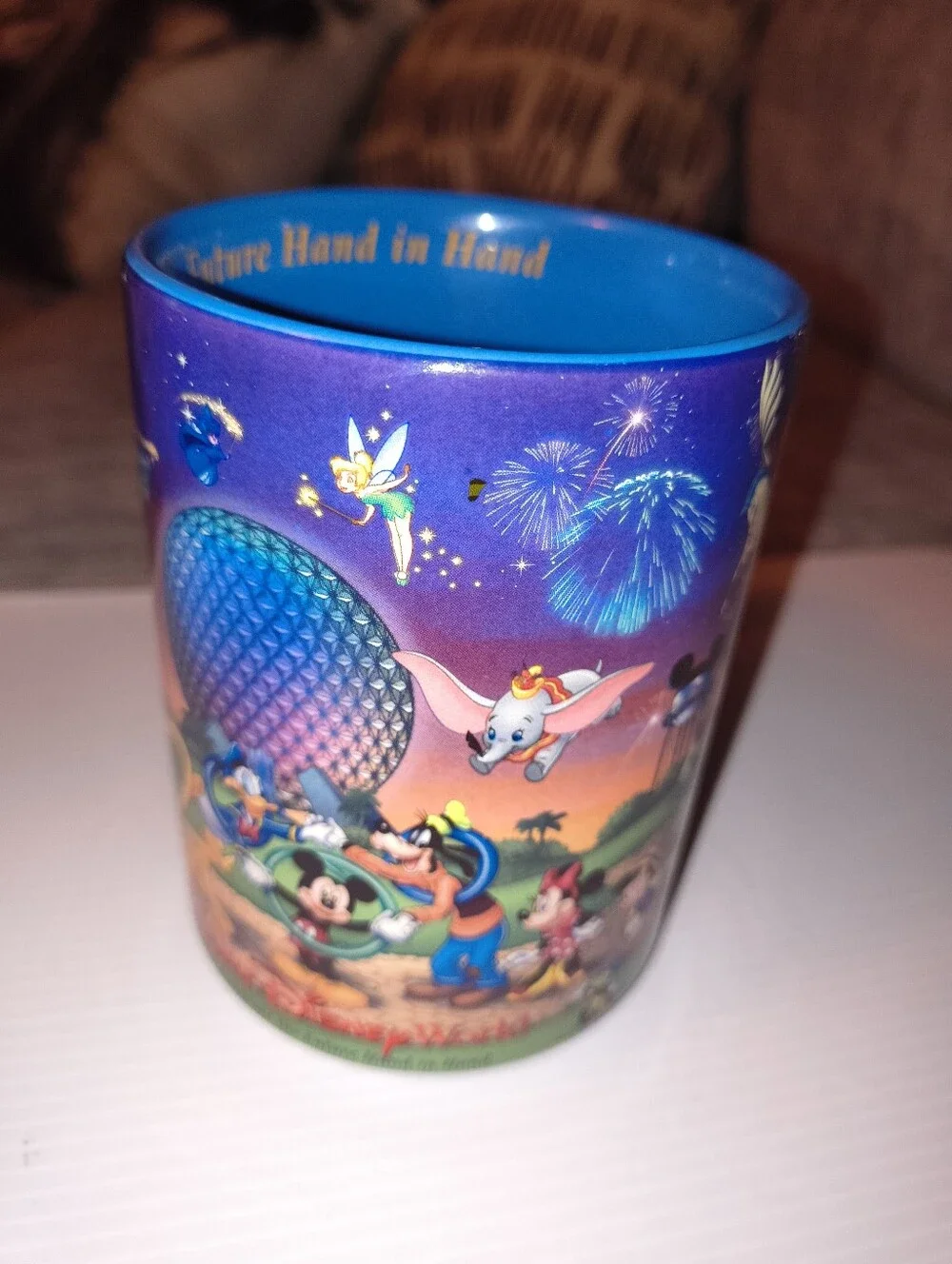 Disney Blue and Purple Festival Characters Ceramic Cup 2000